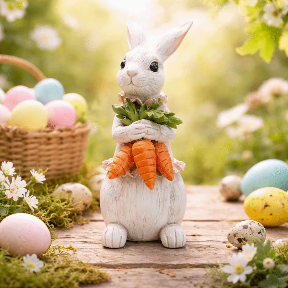 Resin Resin Rabbit Decoration Hand-Painted Easter Bunny Ornament  Party Decoration