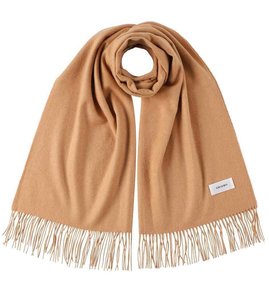 GILDARA FT70 Premium Cashmere Basic Wave Cashmere Solid for Men and Women 100% Stole, Large, Color, (Camel (Y8612))