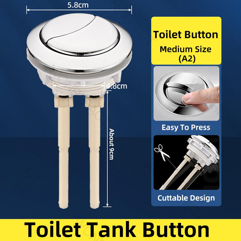 Bathroom Toilet Tank Push Tank Round Button Two-button Pushbutton Side Buttons Tank Square Button Toilet Tank Flush Lever