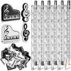 24 Pcs Music Pencils Music Note Pencil and Erasers Piano Recital Gifts Wood Piano Keyboard Erasers Bulk Musical Party Favors for Students Teachers