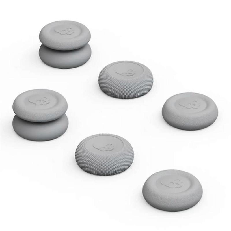 6pcs Thumb Stick Grip Caps Non-Slip Handle Rocker Button Cap for Game Controller Accessories Gray