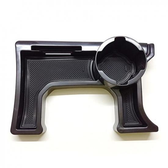 Car Gear Shift Storage Box Organizer Tray Cup Holder Knob Lever Shifter Boot Mat