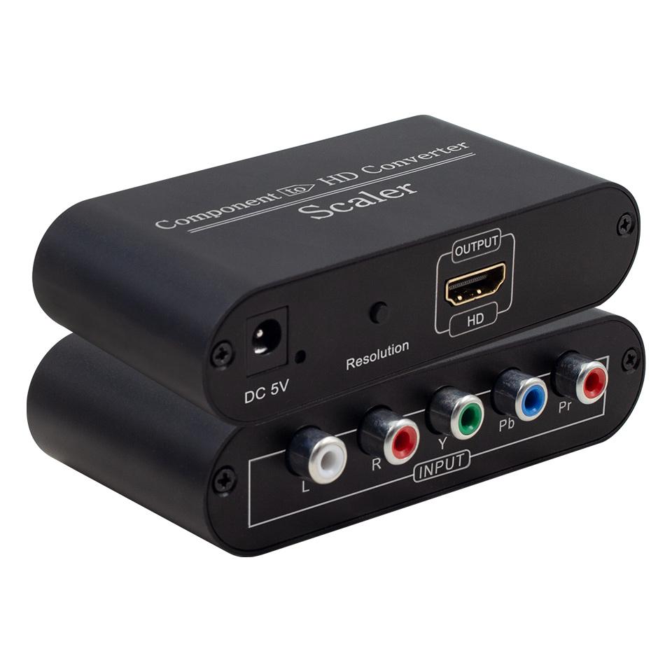 YPbPr to HDMI Converter 1080P Audio Video Adapter with L/R Audio for PS2 DVD PSP Xbox Laptop PC to TV Monitor