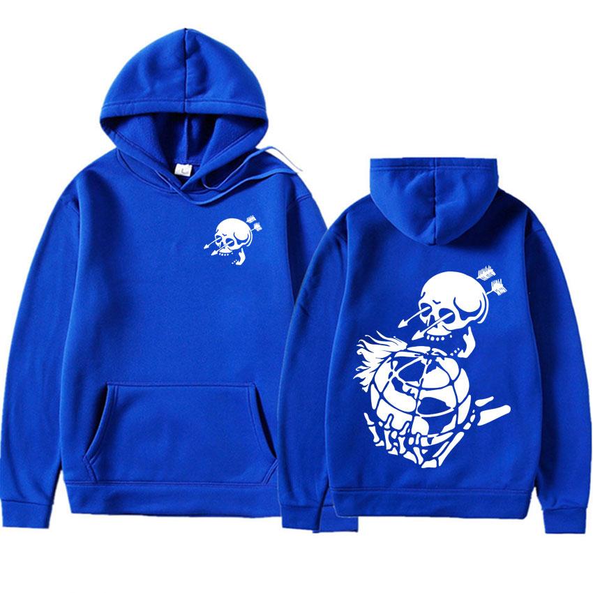 Forward Observations Group Hoodie Punk Skeleton Hoodies Gothic Clothes Men Women Fashion Graphic Loose Hooded Pullovers
