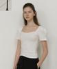 REORG Gir Tulip Neck Puff T-Shirt White
