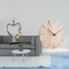 Figurine with Artistic Wooden Wall Clock Creative Collectible Ornament for Bedroom Wedding Office