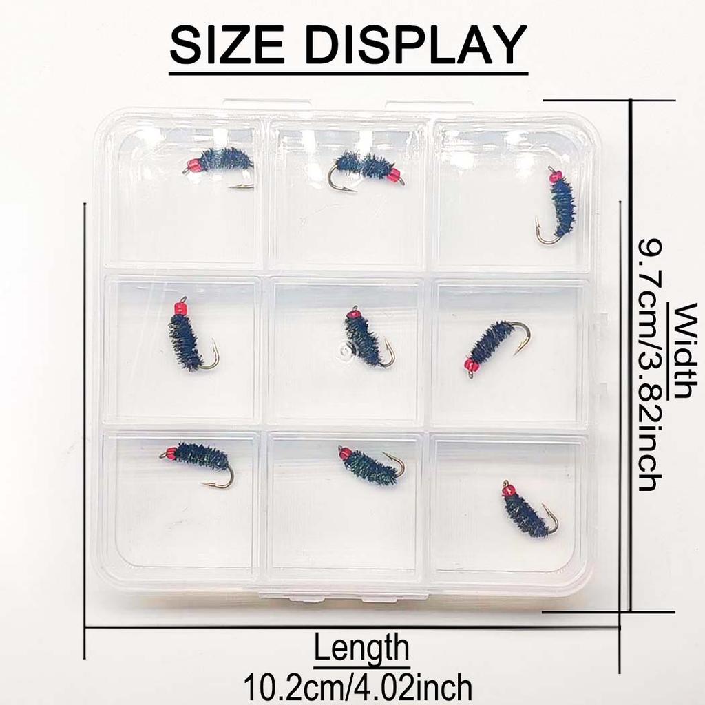 2Boxes Bundle(Total 18Pcs Flies)- Fly Fishing Flies Artificial Wet Flies Bait for Flishing Trout/Bass Artificial Nymphs Bait