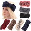 Böhmen Winter Warm Damen Mädchen Schleife Knoten Stirnband Hasenohren Kopftuch Turban Häkelstrick Haarband