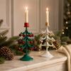 Iron Art Christmas Tree Bell Candlestick Vintage Candle Holder  Christmas Decoration