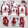 Men's  Christmas Plaid Print Family Matching Long-Sleeved Top + Pants Set