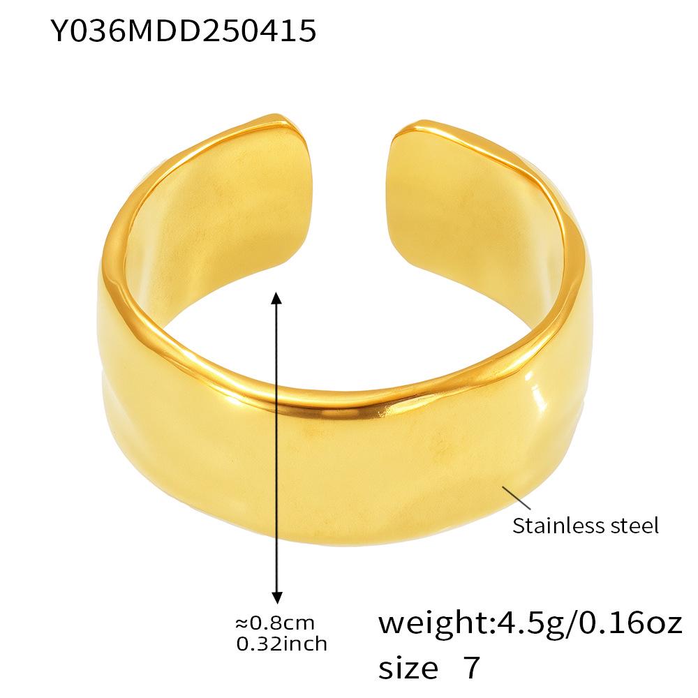 Minimalist Textured Open Ring - Cold Style Fashion Jewelry for Index Finger