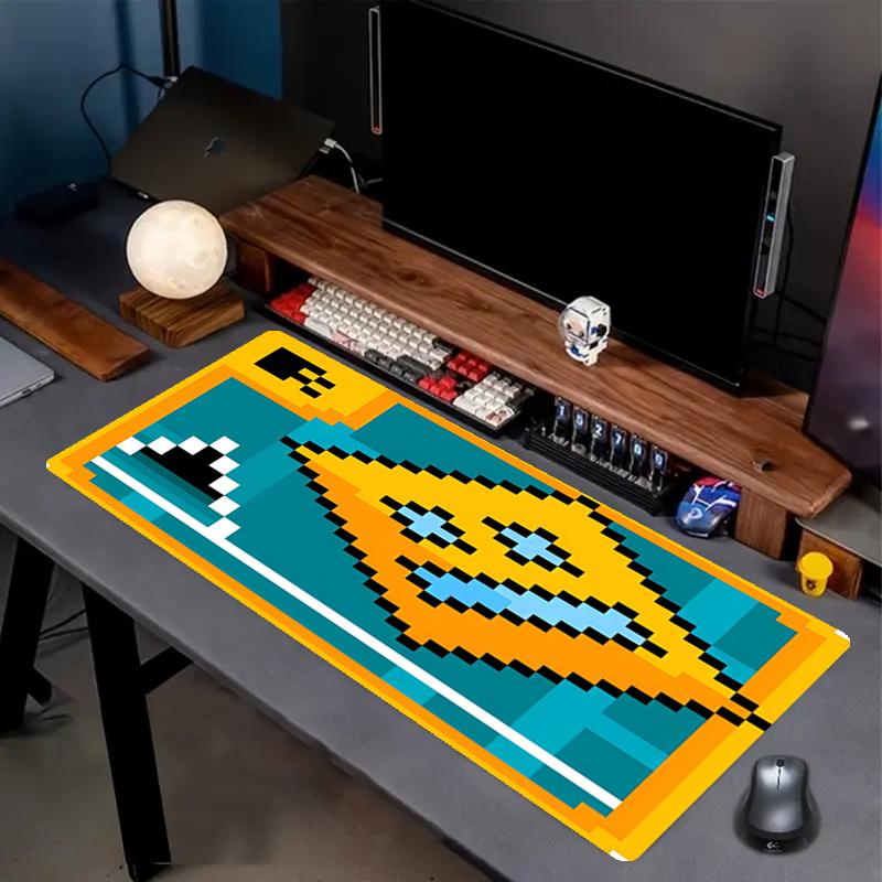 Geometry Dash Print Mouse Pad, Anti‑Slip Desktop Keyboard Mat, for PC Laptop Gaming Working Daily Use, Cool Festival Surprise Gift