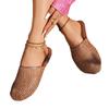 New mesh bag head flat bottom slippers women wear simple large size lazy hollow breathable cool slippers