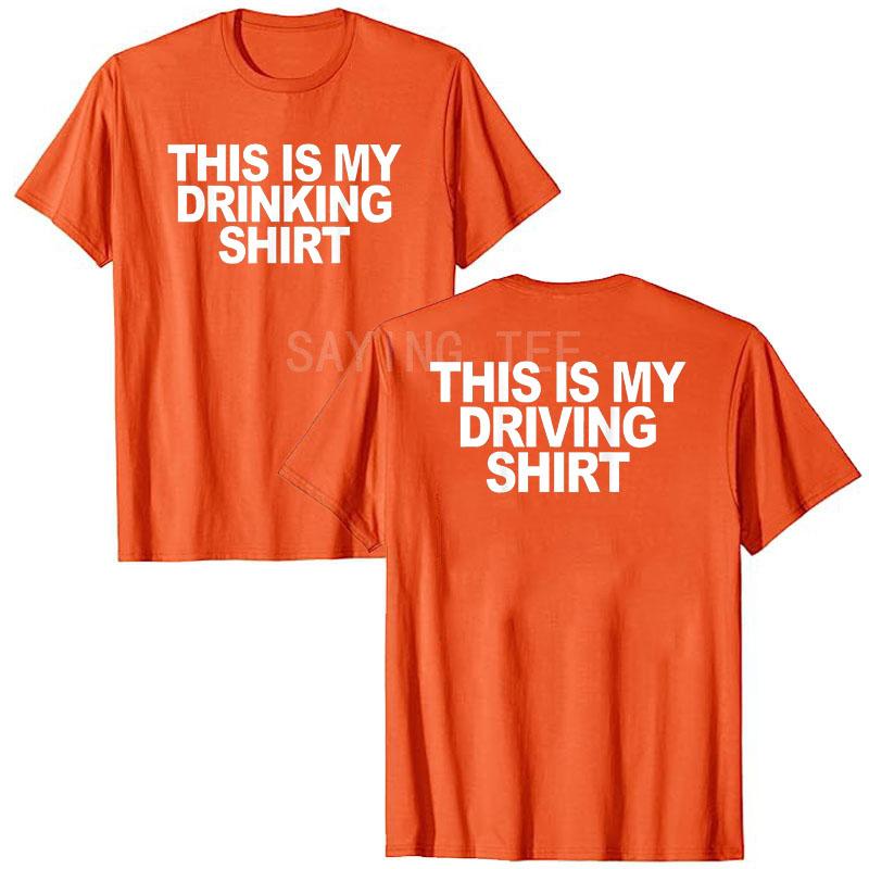 This Is My Drinking Shirt and Driving Shirts Funny Quotes TShirt Letters Printed Sayings Graphic Tee Tops Short Sleeve Blouses