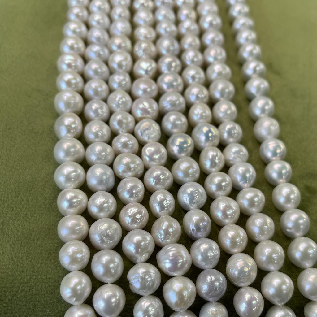 White Nearround Pearl 9-11mm For Jewelry Making DIY Necklace Bracelet Earrings Accessory