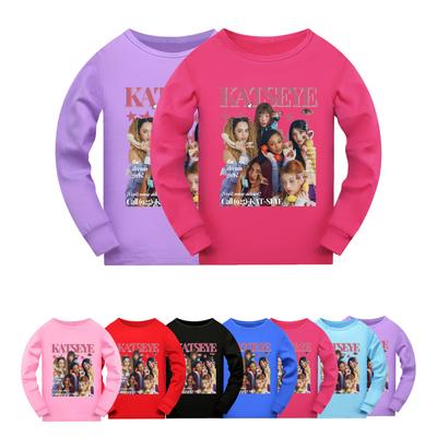 5303 Kinder Mädchen KATSEYE Print Langarm Regular T-Shirt