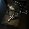 Windkette Diamant Kreuz Blume Anhänger Halskette Herren High-End Nischen Design Kreuz Pullover Kette Zubehör