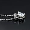 New 2 Carat Real Moissanite Necklace Heart Pendant Top Quality 925 Solid Silver Synthetic Diamond Gemstone Neck Fine Jewelry