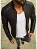 Herren Motorradjacke mit Stehkragen - PU-Leder mit Rautenmuster, Große Größen, Europäischer & Amerikanischer Rockstil