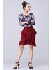 Women's Latin Dance Practice Skirt - Adult Ruffle Hem Performance Wear