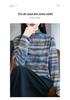 Women's Ethnic Retro Embroidered Wool Sweater – Half-High Collar Jacquard Knit for Autumn/Winter