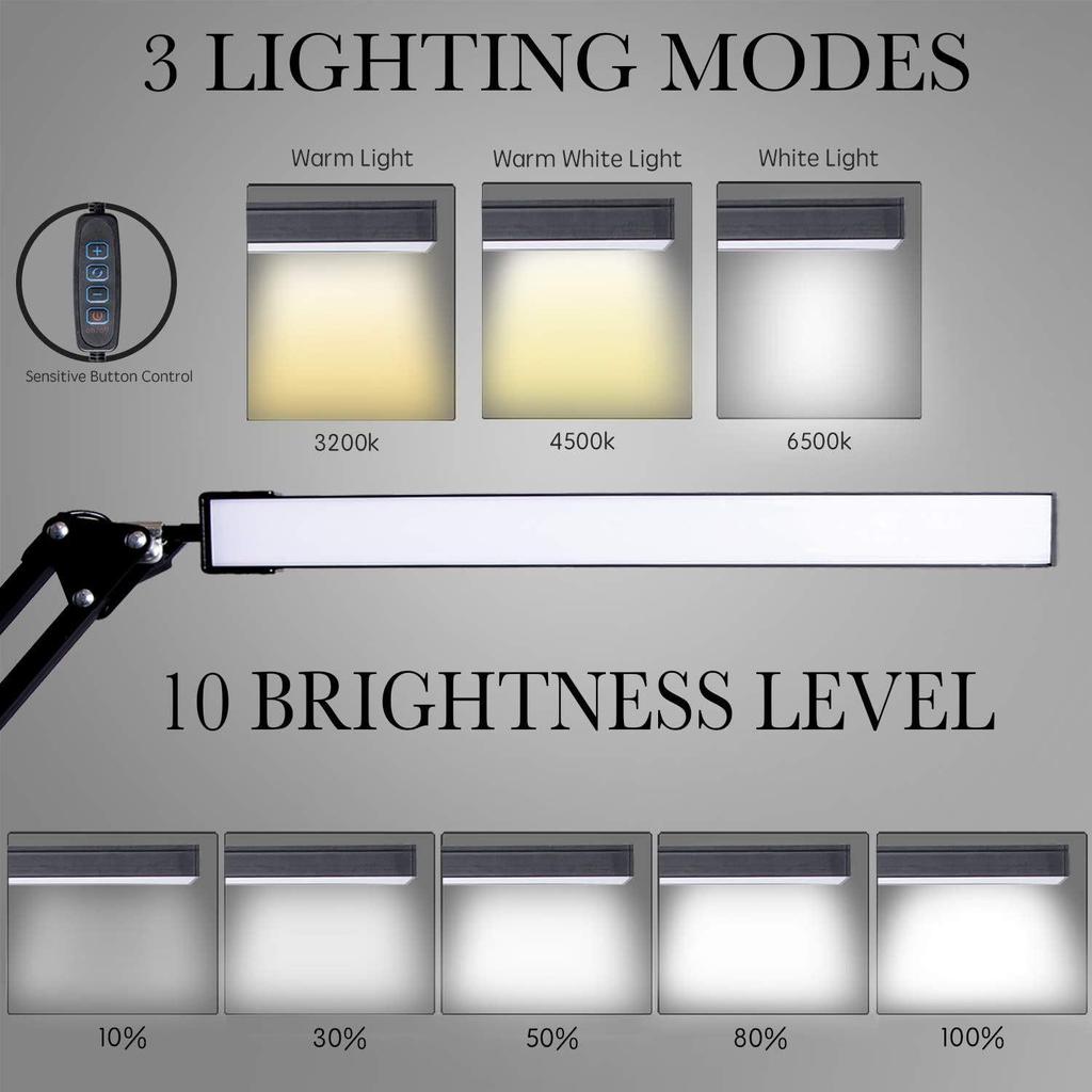 Portable LED Folding Desk Lamp with Anti-Blue Light Soft Glow for Eye Protection and Reading  