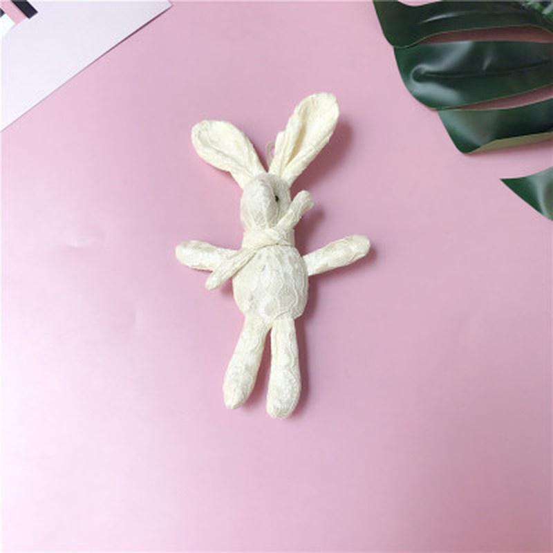Rabbit special cute rabbit doll key bag hanging pendant cartoon flower wedding party decoration