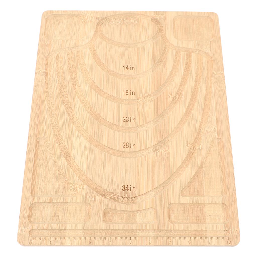 Bead Boards for Jewelry Making Multifunction DIY Bamboo Combo Beading Board for Necklace Bracelet Making Jewelry
