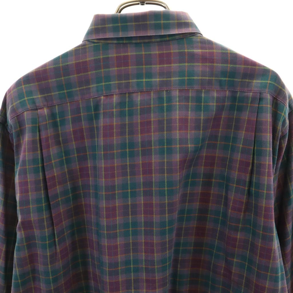 Burberrys 90s Old Check Pattern Long Sleeve Shirt L Purple Men's Used