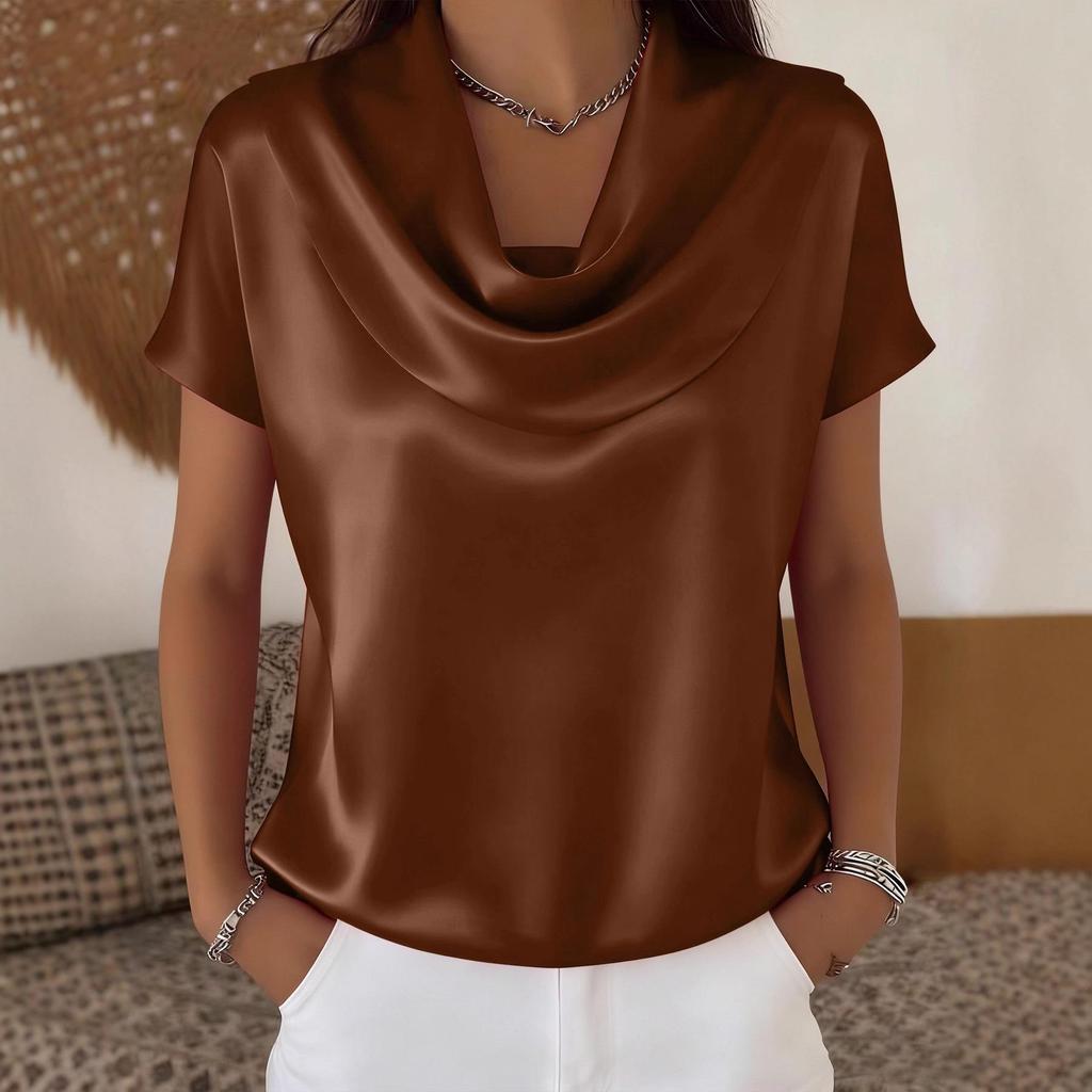 Women's 2025 Batwing Sleeve Draped Casual Top
