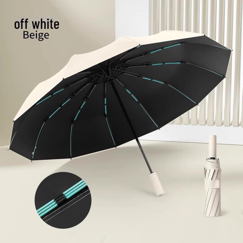 Automatic UV Protection Umbrella: Enlarged, Thickened, Reinforced, Sunny & Rainy Dual-Use for Students, Women, and Men