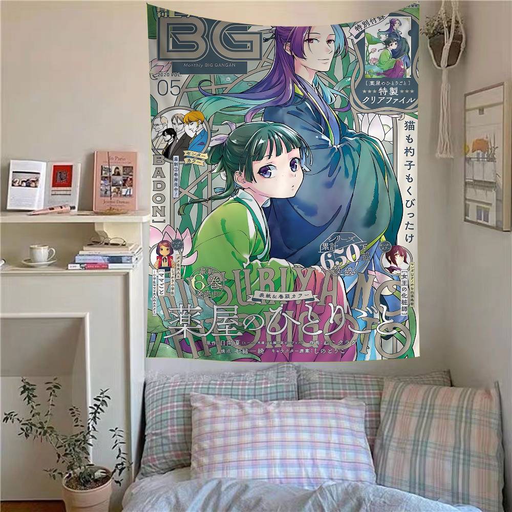 

The Apothecary Diaries Anime Printed Large Wall Tapestry Cheap Hippie Wall Hanging Bohemian Wall Tapestries Mandala Home Decor 74x94cm(29x37in)