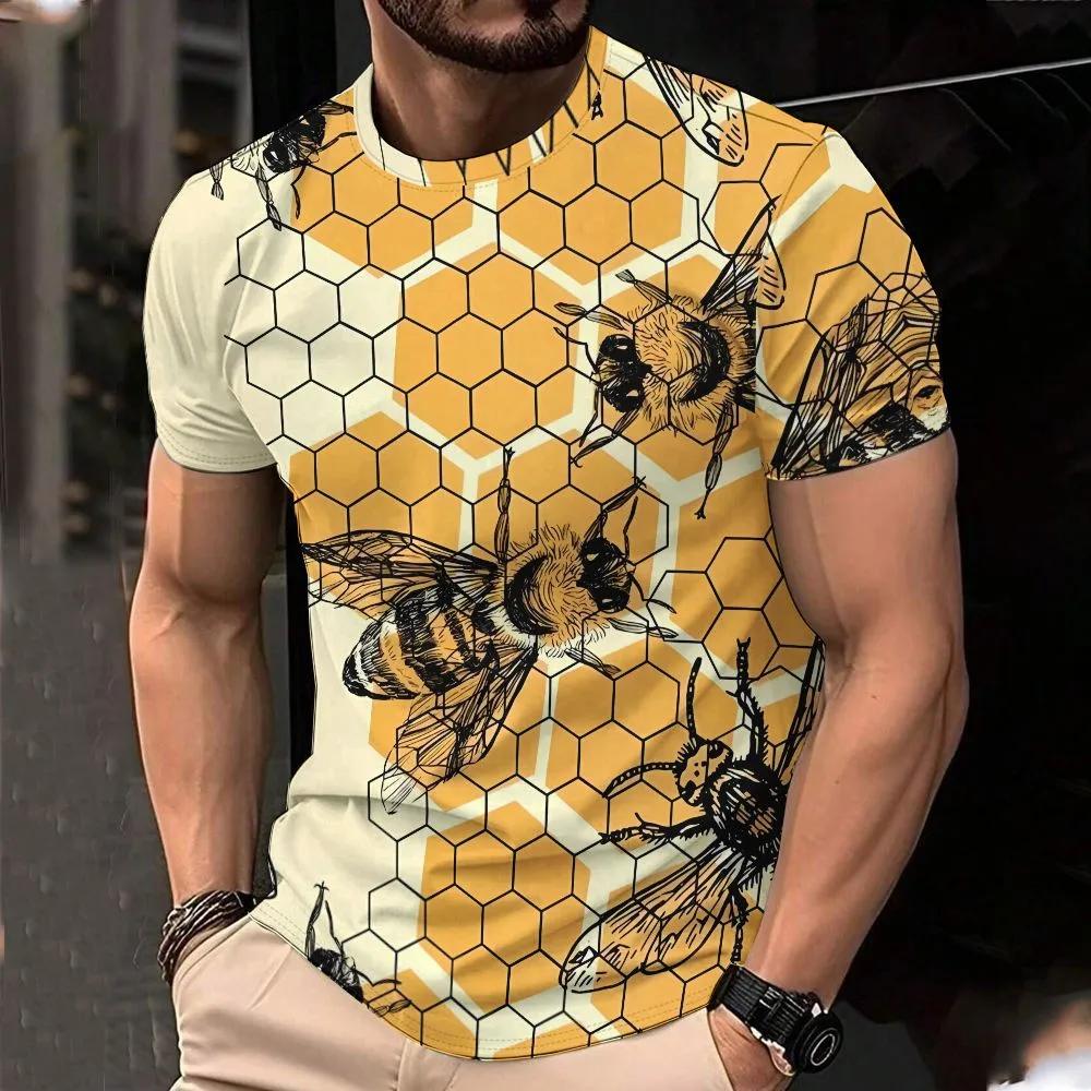 Printed Fashion Crew Neck Short Sleeve Top Casual Comfort T-Shirt Men's