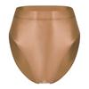 Womens Shiny High Waist Briefs Swimsuit Bottom Beachwear Underwear