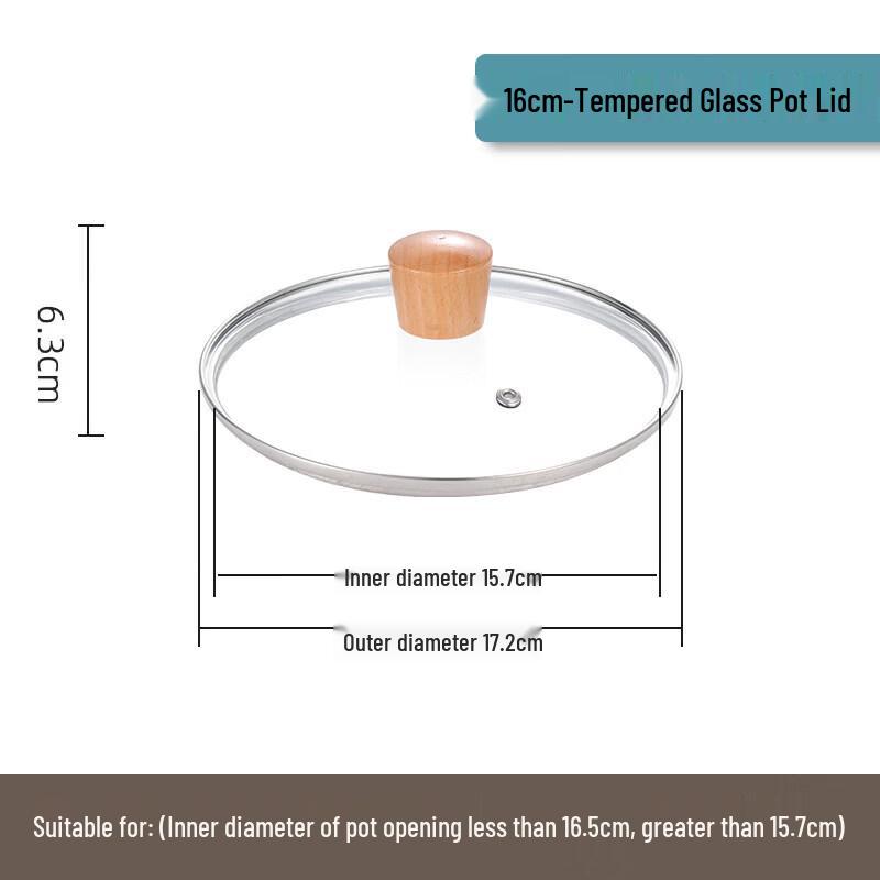 Qiwei Stainless Steel & Glass Universal Pot Lid