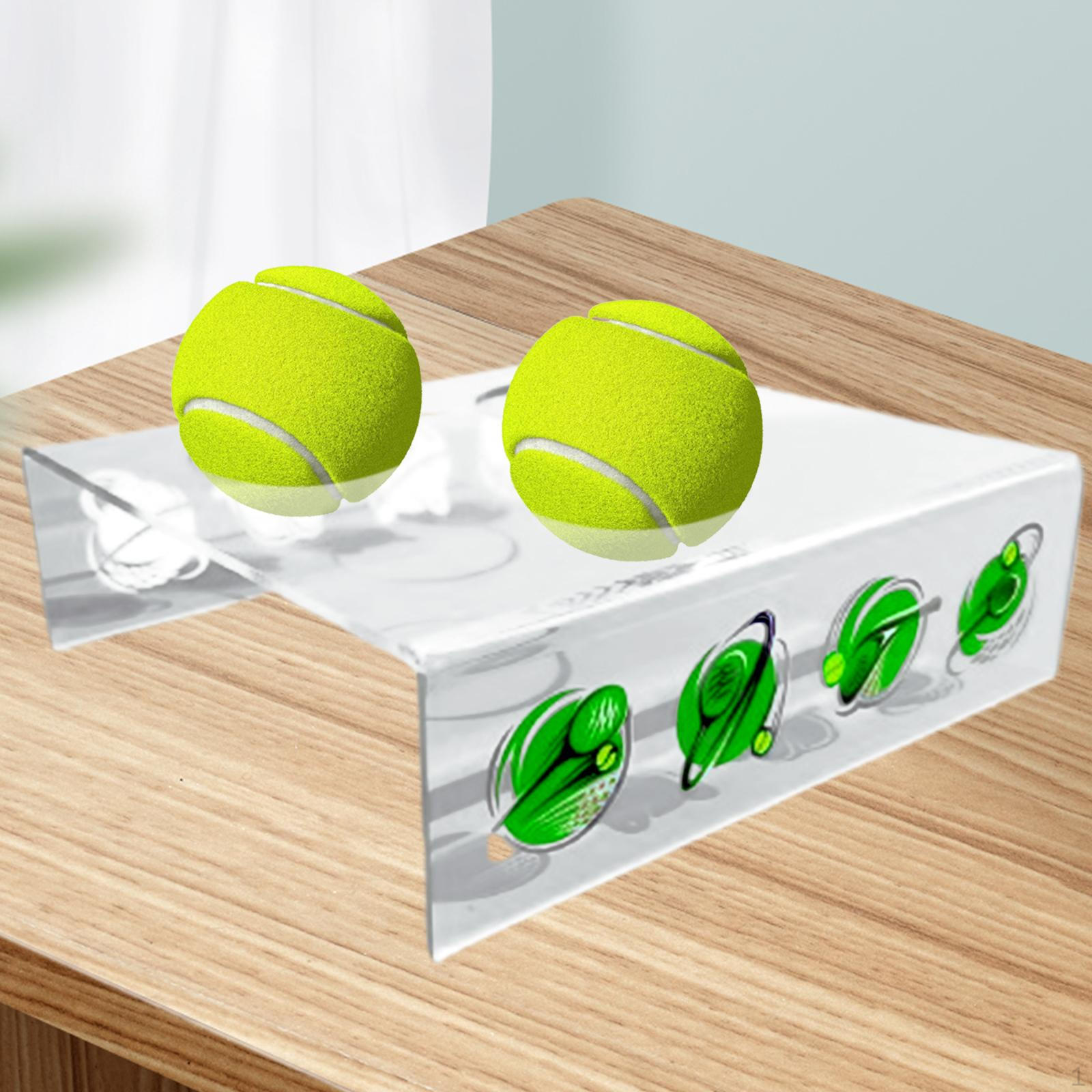 

Tennis Ball Display Holder Small Stand Sphere Hoder Clear Acrylic Softball Baseball for 3 Hole