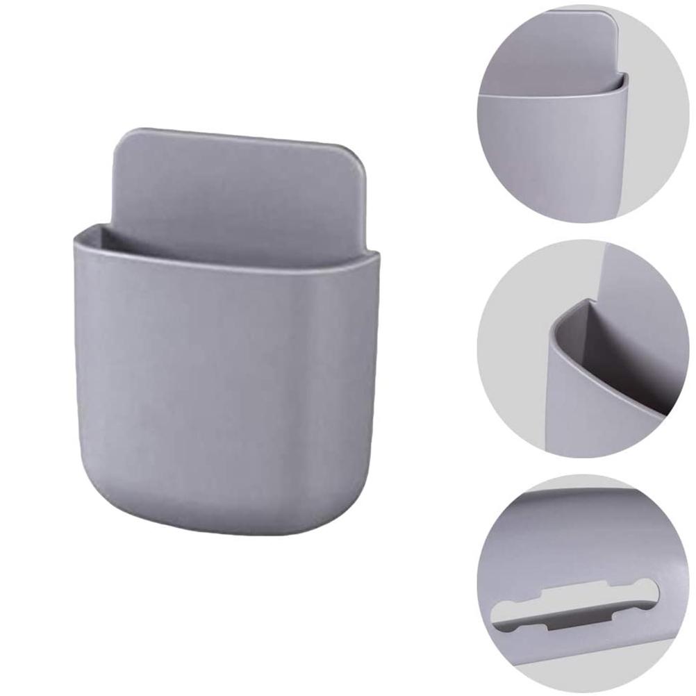 2PCS TV Remote Holder Portable Space Saving Wall Mounted TV Air Conditioner Remote Storage Box Grey Color