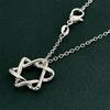 925 Silver Necklace 45CM Six-pointed Star Pendant Necklace for Women Simple Fashion Necklace Anniversary Jewelry Gift