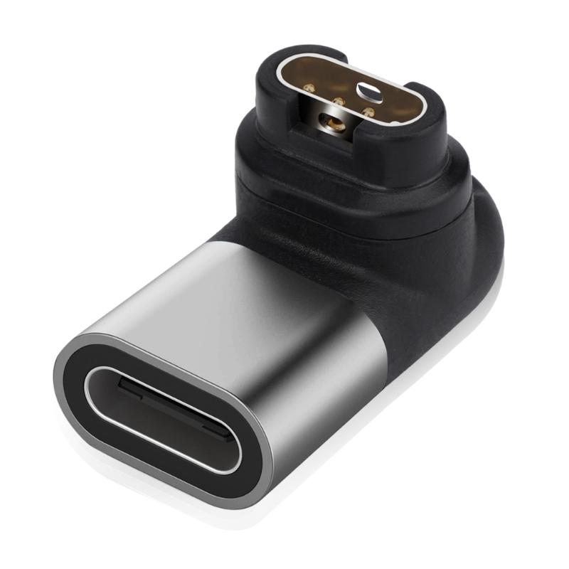 Watch Charger Adapter USB Type C To 4pin Connector for Fenix 5/5S/6/6S/6X 90 Degree Right Angle Charging Converter