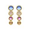 Luxenter Multicolor Crystal Earrings Finished and 18k Gold Plated - Longki