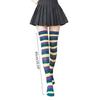 Oberschenkelhohe Socken für Damen Mädchen Lange Kniestrümpfe Bunte Streifensocken Über das Knie Strumpfwaren Socke Polyester Strumpf