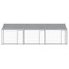 Vidaxl Gabbia per Cani, con Tetto e Porta, Grigia, 6x2x2 m, Acciaio