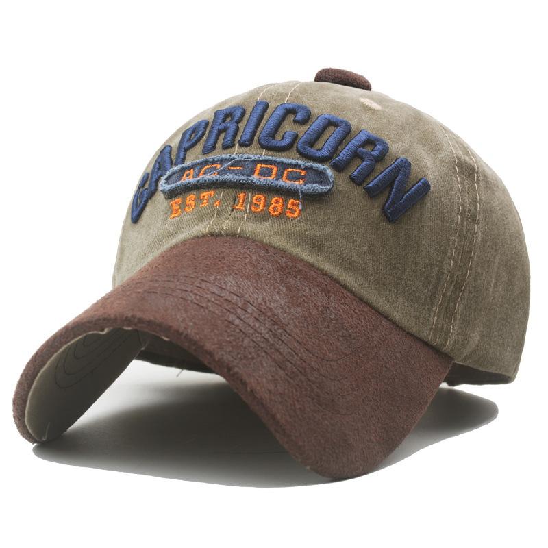 New washed old baseball cap American contrasting color letter embroidery cap outdoor sun hat tide
