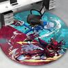 1pc Sonic the Hedgehog Vs. Red Devil Round Carpet - Anime Design Chair Mat, Non-Slip Rug for Office, Home Decor, Living Room, Bedroom, Game Room Decor