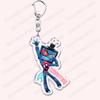 Heiß Populär Anime Cartoon Dämon Figur Schlüsselanhänger für Zubehör Tasche Angel Dust Schlüsselanhänger Ring Schlüsselring Schmuck Fans Freunde Geschenke