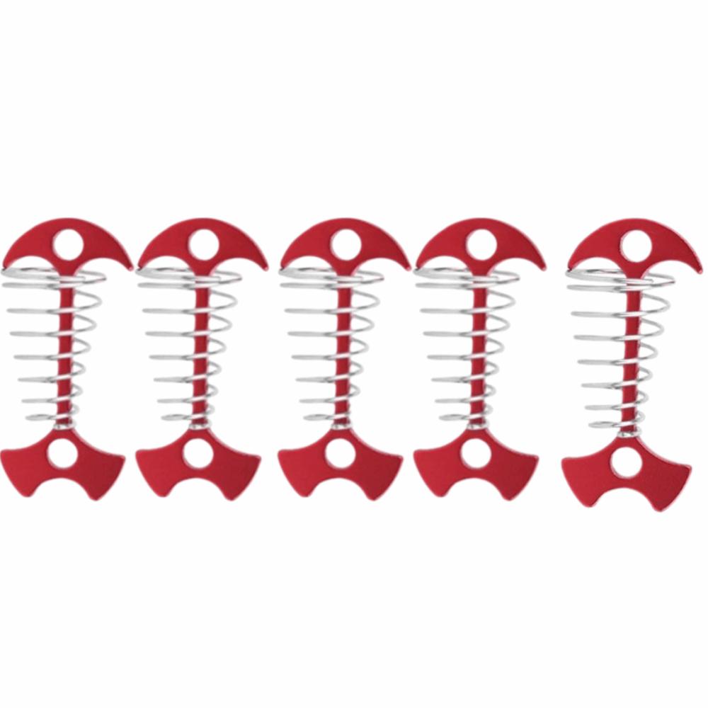 5 Pcs Spring Buckle Ground Anchor Aluminum Alloy Fishbone Deck Anchor Tents Canopies