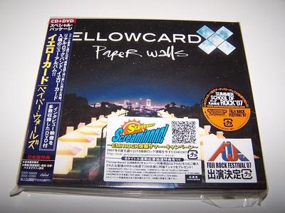 CD YELLOW CARD - Paper Walls Special Package (with D TOCP66689 Capitol Records 2007 Japan ObiRock Used