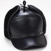 Hat Winter Fleece Men's Old Man Hat Ear Protector Thickened Warm Leather Hat Cold-proof Peaked Hat Cotton Hat Tide