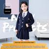 Korean Style Girls' Black Suit - 2024 Spring/Autumn Fashion for Kids