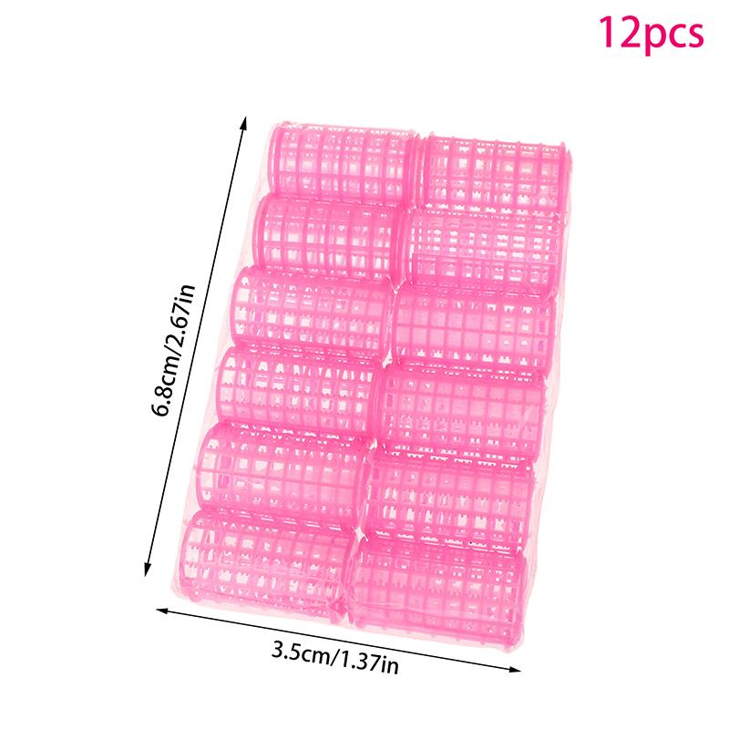 12Pcs/Set Heatless Hair Curler Rollers S/M/L Grip Clips Lazy Curlers Hairdressing Diy Hair Styling Tool For Women